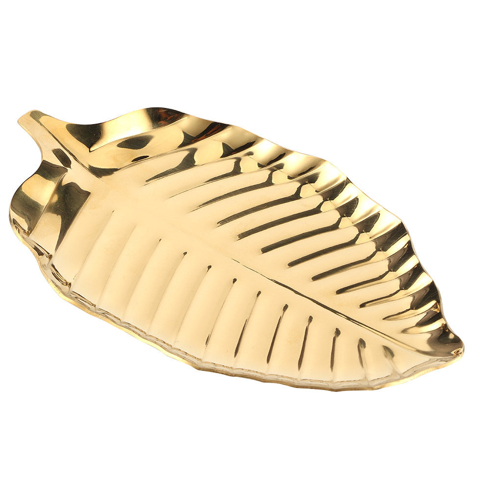 Nordic Style Leaf Shaped Necklace Jewelry Display Tray Storage Organizer Decorative Props