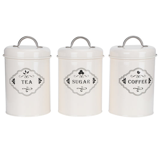 3Pcs/Set Kitchen Storage Jars Sugar Coffee Tea Canisters Food Sealed Storage Container