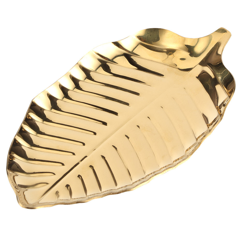 Nordic Style Leaf Shaped Necklace Jewelry Display Tray Storage Organizer Decorative Props