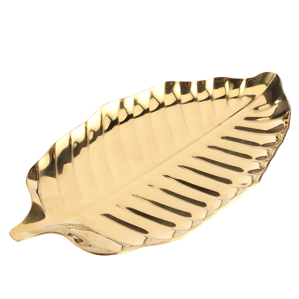 Nordic Style Leaf Shaped Necklace Jewelry Display Tray Storage Organizer Decorative Props