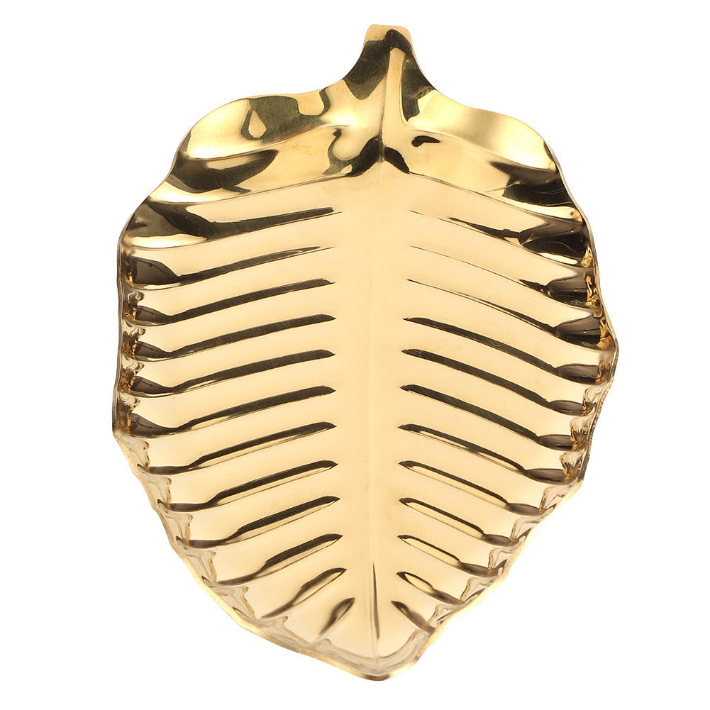 Nordic Style Leaf Shaped Necklace Jewelry Display Tray Storage Organizer Decorative Props