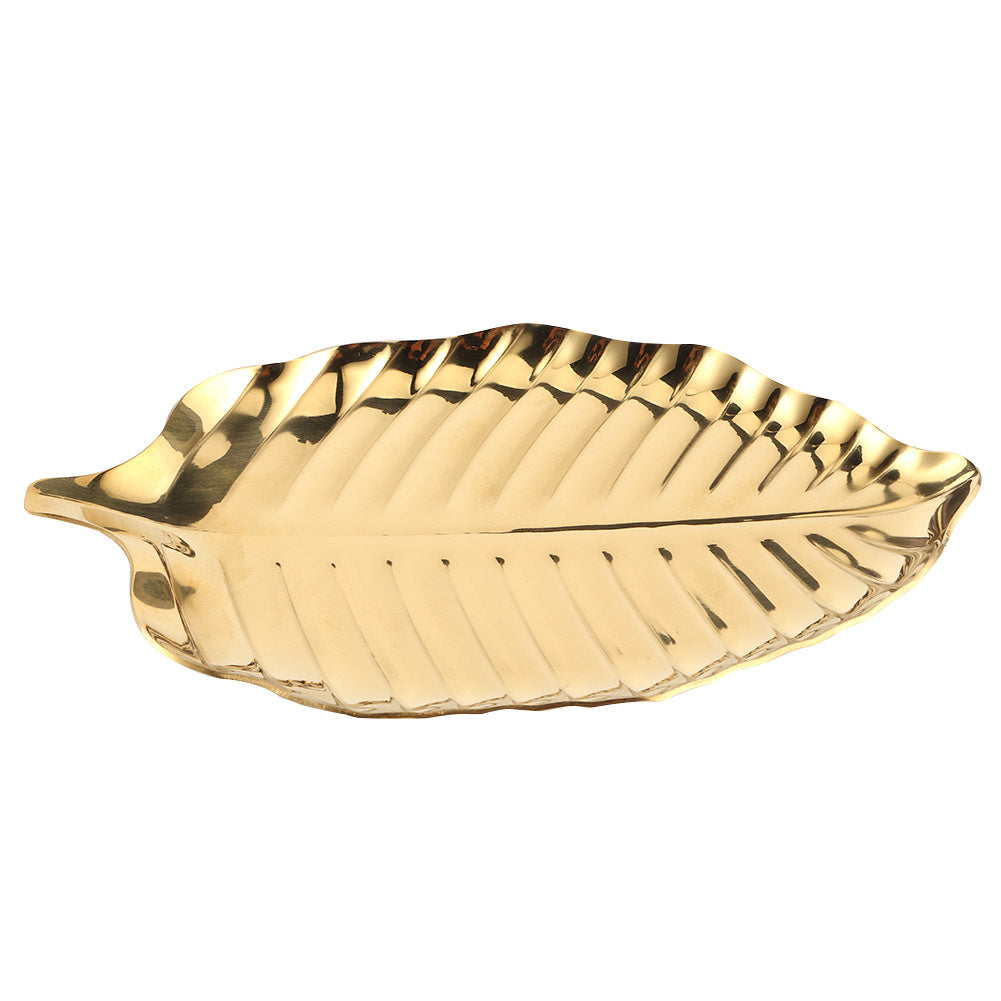 Nordic Style Leaf Shaped Necklace Jewelry Display Tray Storage Organizer Decorative Props